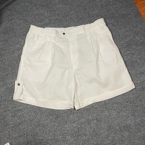 VTG Givenchy Monsieur Mens Pleated Shorts White Sz 40 Cotton Dress Shorts Resort